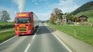 Iveco Stralis 570 XP POV Winterthur nach Zug Baar Cham Altbüron und zurück nach SH 4Teil [upl. by Mackenie]