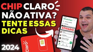 COMO CADASTRAR O CHIP DA CLARO QUE NÃO ATIVA SMS DA CLARO NÃO CHEGA NO CELULAR  RESOLVA 2024 [upl. by Maleki288]