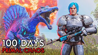 I Spent 100 Days In ARK Survival Ascended Primal Chaos [upl. by Hendrix558]