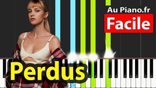 Angèle  Perdus Piano Tutorial Facile Paroles [upl. by Verney630]