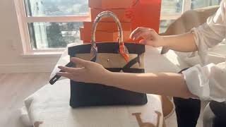 Unboxing Hermes Birkin 30 black with silver hardware [upl. by Chretien]