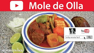 MOLE DE OLLA  VickyRecetaFacil [upl. by Nroht32]