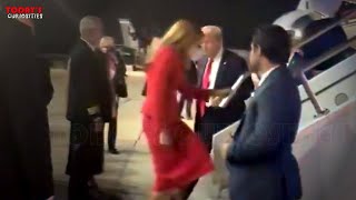 Now Melania Trump Stays Close to Donald even to get on the plane [upl. by Zechariah]