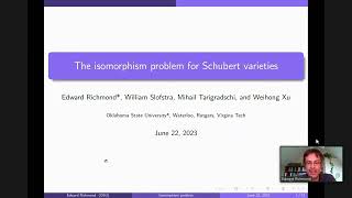 The isomorphism problem for Schubert varieties  Edward Richmond [upl. by Einnahc]