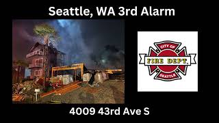 Seattle WA 3rd Alarm Fireground Audio 82324 [upl. by Hi]