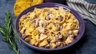 Creamy Chicken and Mushroom Tagliatelle [upl. by Gunar]