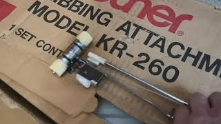 Setting up Brother KR260 ribber chunky KH260 knitting machine [upl. by Thorin]