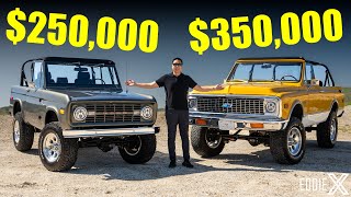 1971 Ford Bronco vs 1972 Chevy K5 Blazer  Velocity Restorations [upl. by Arodnap]