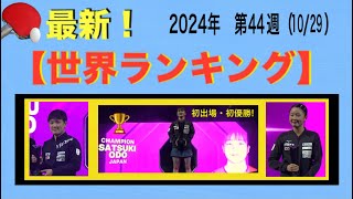 【世界ランキング】最新順位発表！チャンピオンズ・モンペリエ大会ポイント加算！2024年 第44週（1029）日本選手まとめ！ [upl. by Adnahsed670]