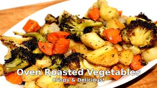 EASY OVEN ROASTED VEGETABLES RECIPE [upl. by Atisor]