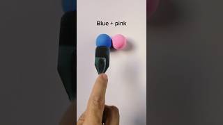 Blue vs pink color mix painting satisfying shorts [upl. by Yatnoed681]