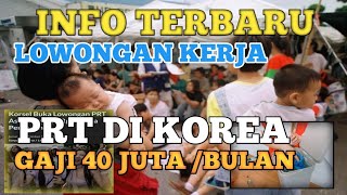 🔴INFO TERKAIT LOWONGAN KERJA PRT DI KOREA DENGAN GAJI 40 JUTA PERBULAN [upl. by Naquin]