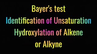 Bayers test  identification of double or triple bond in a Compound  basicconceptsofchemistry [upl. by Arocat898]