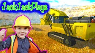 Construction Trucks Video Game Dig It  Giant Excavators Dump Truck Digging  JackJackPlays [upl. by Tunnell996]