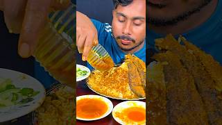 Gravy Salat Rice Eating eating eatingsounds eatingshow mukbang eatingasmr food shortvideo [upl. by Leunas]