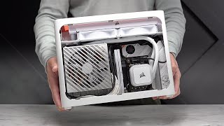 All White Minimalist Style ITX Gaming PC Build [upl. by Wu319]