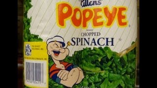 Popeye Spinach Cans not Chicken REAL Cartoon The Sailor man Vegetable Can Video [upl. by Gwenni]