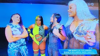 Bayley Jade Cargill Naomi Bianca backstage angle 111524 Backstage REACTION VIDEO [upl. by Nyrret729]