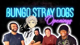 ARTISTS amp MUSICIANS REACT TO ALL BUNGOU STRAY DOGS OPENINGS  Tejidotcom [upl. by Ailasor]