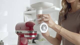 KitchenAid® Food Grinder Attachment with the Sausage Stuffer Attachment [upl. by Siradal]