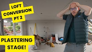 Dormer Loft Conversion Tour PT2  Plastering [upl. by Nalyt]