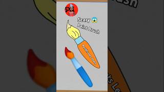 How to draw Paintbrush 🖌️art easy and cute drawing for kids and toddlers shorts ytshort [upl. by Elihu]