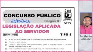 Resolução da prova de legislação da UFPE  concurso Nível D 291023 [upl. by Ailliw]