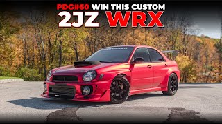 PDG60  Custom 2JZGTE Widebody Subaru WRX  Single Turbo RWD Rays Wheels  Absolutely INSANE [upl. by Aizek]