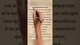 LE KARMAproverve citation motivation conseil vie france mentalité positive shorts sage [upl. by Jocko]