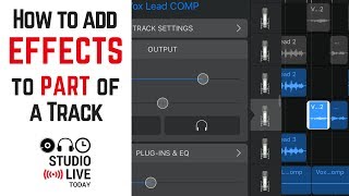 How to add effects to part of a track in GarageBand iOS iPhoneiPad [upl. by Saref871]