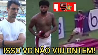 AYRTON LUCAS SE CHOCA EM PLACA DE PUBLICIDADE PARA NÃO PISAR NO ESCUDO FLAMENGO GABIGOL DÁ CAMISA [upl. by Bliss573]