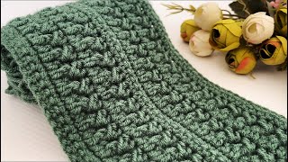 VERY EASY amp FAST Crochet Pattern For Beginners  STUNNING Crochet Stitch for Baby Blanket amp Scarf [upl. by Hceicjow]