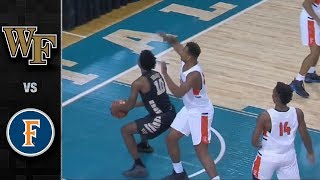 Wake Forest vs Cal State Fullerton Basketball Highlights 201819 [upl. by Nosnirb]