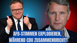 Die Unterstützung für die AfD nimmt stark zu während die CDU einen erheblichen Rückgang erfährt [upl. by Bryanty118]