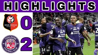 Rennes vs Toulouse  Stade Rennais vs Toulouse  Highlights and Goals Ligue 1  Liga Perancis [upl. by Kat680]