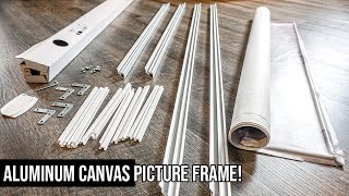 How To Put Together IKEA Aluminum Picture Frame For Canvas Prints [upl. by Yelwah]