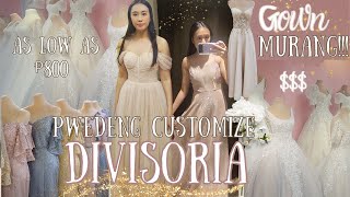 Murang gown as Low As ₱800 in 168 Divisoria shopping mall Wedding gown prom and more [upl. by Lleumas]