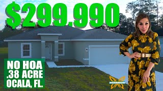 Ocala FL New Construction Home for Sale under 300K on OVER 13 Acre NO HOA  No Carpets [upl. by Adamsun]