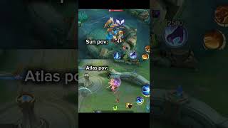 Atlas surprising sun 😱💯 atlas sun mobilelegends mlbb moments [upl. by Armillia240]