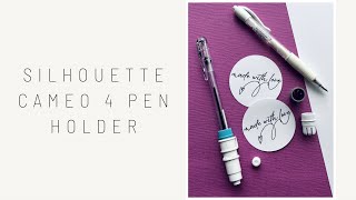 Silhouette Cameo 4 Pen Holder Tutorial [upl. by Gilbertina402]