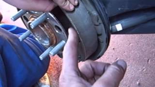 Drum brake noise  where to lubricate [upl. by Lucier]