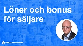 Löner och bonus för säljare [upl. by Vic]