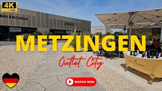 Metzingen Europes largest Outlet City Walking Video  4K Germany [upl. by Lias]