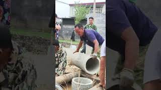 The process of laying pipes in rural water wells [upl. by Azarcon]