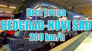 Brza pruga Beograd Novi Sad februar 2022  nemačka kompozicija za testiranje brze pruge od 200 kmh [upl. by Jolene]