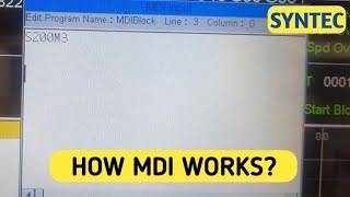 How to use MDI in syntec  Run MDI Command in Syntec Controller  CNC  SYNTEC [upl. by Haliak775]