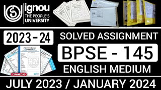 BPSE 145 SOLVED ASSIGNMENT 202324  BPSE 145 SOLVED ASSIGNMENT 2024 IN ENGLISH  BPSE 145 [upl. by Deb]