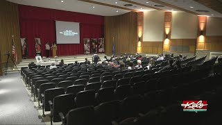 Dr Ann Robertson recognized as Sioux Falls School District Teacher of the Year [upl. by Zebapda889]