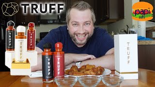 TRUFF  Truffle Oil Infused Hot Sauce  Hot Hotter amp White Truffle  Taste Test Review [upl. by Veta211]