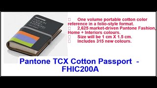 Pantone TCX Cotton Passport FHIC200A [upl. by Ileek846]